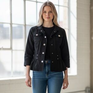 White House Black Market Black and Silver Blazer Fitted Tailored new withou tags